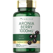 칼라일 아로니아 블랙 초크베리 1000mg 180캡슐, 1개, 기본