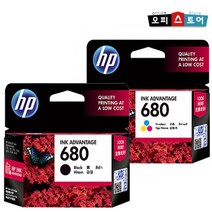 HP (No.680) F6V26AA F6V27AA 정품잉크, 1개, 컬러