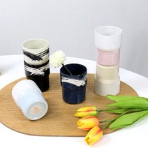 예쁜 일본 도자기 머그컵 6종, 투톤 핑크