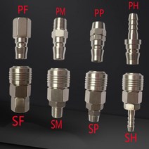 304 스테인레스 스틸 공압 커플러 c형 퀵 커넥트 호스 피팅 공기 압축기 SP PP SM PM SH PH SF PF 20 30 40, [07] SF, [03] 40
