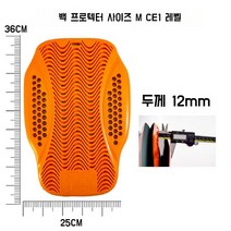 D3O 보호대 정품 전신 오토바이 보호구 바이크 라이딩, 백 가이드 M 사이즈 (CE1 클래스), 1개