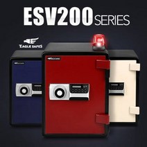 선일금고 ESV200 디지털 내화금고/63KG/서랍1/선반2/경보장치, 2층이상(엘레베이터X)/ESV200 레드