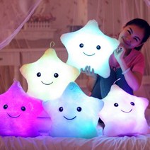 LED 극세사 발광 별쿠션 5가지색상 부드러운 인형 플레시 라이트 장난감, 퍼플