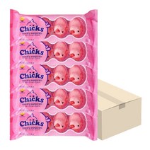 폭신한 과일맛 병아리모양 마쉬멜로우 핑크 40g 17개