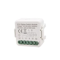 Tuya-스마트 Zigbee 조명 스위치 모듈 1 2 3 갱 지원 양방향 제어 타이밍 DIY 홈 오토메이션 알렉사 구글, 02 2 Gang