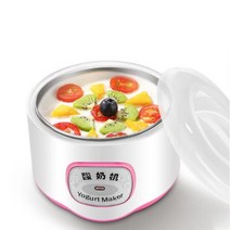 그릭요거트 가정용 요거트 청국장 우유 발효 메이커 기계 edtid 전기 요구르트 제조기 leben 발효기 자동 다기능 스테인레스 스틸 라이너 낫토 막걸리 요구르트 기계 4 컵, 핑크 컵 없음