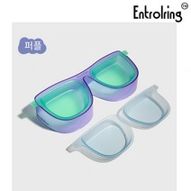 엔트롤링 고양이그릇 고양이경추 보호 애완동물 두 그릇 대용량 쿨링방지오색고양이 식분대, 퍼플