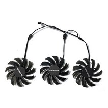 쿨러팬 냉각팬 PLD08010S12HH T128010SU 78MM DC 12V 0.35A 4 핀 기가 바이트 GTX980Ti GTX 980 타이탄 X 팬 그래픽 카드 냉각, [01] 3pcs