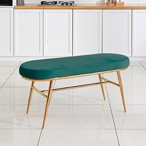 엘린까사 골드프레임 벨벳 벤치스툴 베드벤치, 3인_그린(골드프레임)