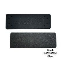 24 개/몫 가죽 제 옷. 2015년도에도 대 gift bag 짐 손 ma with love hl 태그와 leat 블 봉 일, 06 Rectangle2x6cm Black