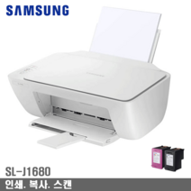 J1680 인쇄.복사.스캔 삼성 칼라 복합기 잉크젯 프린트 가정용 사무용, 1.SL-J1680+정품잉크세트(검정.칼라)