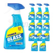 원폴리머 파워글라스 600ml 12개 거울 창문 유리창 유리 세정제 물때 손때 얼룩 기름때 제거 청소 세제