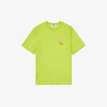 MSGM [MSGM] 남성 박스 캣 반팔티 옐로그린 MGM22MRTS717LM