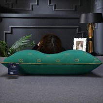 조선호텔베개 마이크로화이바 더블 G 절묘한 자수 바운스 백 베개 숏 부드러운 편안한 침실 침대 수면 5 성급 호텔 홈 성인, [03] High pillow, a01+Middle pillow