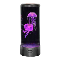 LED 해파리 무드등 젤리 피쉬 수족관 램프 조명 타워, 흰색 무드등 + USB 케이블 + 물고기