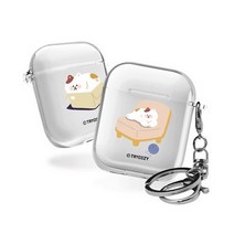 바보사랑 (트라이코지) 디자인 에어팟1 2세대 클리어케이스 냥이의집콕 .폭스타일