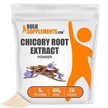 섬유질 보충 BulkSupplements.com Chicory Extract Powder - Root Prebiotic Fiber Gut Health Supplement (500, 3.52 Ounce (Pack of 1)