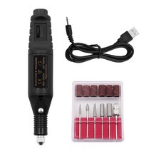 USB 미니 전기 연삭 가변 속도 회전 도구 키트 밀링 및 연마 도구 용 충전 임팩드릴, 검은 색