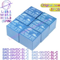 5Pcs 릴레이 SRD-03VDC-SL-C SRD-05VDC-SL-C SRD-06VDC-SL-C SRD-09VDC-SL-C SRD-12VDC-SL-C 3V 5V 6V 9V 12V, [07] SRD-48VDC-SL-C