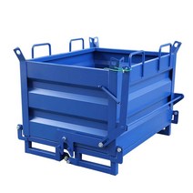 지게차 폐기물 상자 공업용 쓰레기 수거 작업장 대형, W1000xD800xH1190(바퀴) 파란색