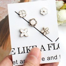 똑딱착단추펜치 세트 단추펀치 5PCS/10PCS 안티 페이드 브로치 버클 하이 엔드 진주 귀여운 블라우스 장식 고정 Neckline 단추 옷 작은 핀 액세서리, [01] S1-5PCS