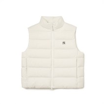 베이직 메가로고 패딩 조끼 NY Cream