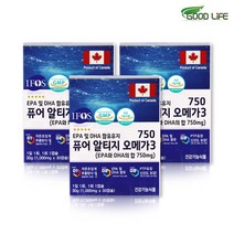 퓨어 알티지 오메가3 비타민D 고함량 EPA DHA 저온 초임계 추출 공법 피쉬 오일 3세대 rTG 오메가 혈행 개선 눈 건강 영양제 비타민 엔초비 정제어유 캡슐, 3세트, rTG 초임계 오메가3 30회