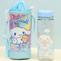 산리오 시나모롤 물통 에코 트라이탄보틀 블링블링 어깨끈 파우치 세트 물병주머니 아동용물통 유치원 어린이집 초등학생 준비물