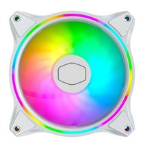 호환 쿨러 부품 PC 컴퓨터 마스터 MF120 HALO 냉각 팬 120mm 5V/3PIN ARGB 케이스 CPU PWM 조용한, White_A-RGB | As shown