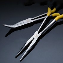 계량 측정 계측 2 개몫 긴 코 길어진 팔꿈치 펜치 뾰족한 펜치 handtools 고정밀 공구 철물, 11인치