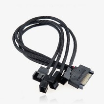SATA to PWM 4분배 케이블 쿨러 4핀 규격 변환용 12V전용 컴퓨터 부품 조립, 케이블 IH_202