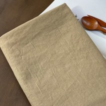 대폭 15수 바이오워싱 마100% 린넨천 무지 원단 8종 150X180 2마, 모카베이지