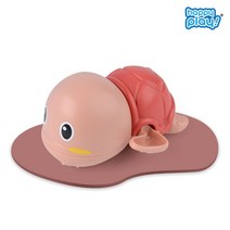 해피플레이 아기 유아 목욕 물놀이 장난감 골라 담기 헤엄치는 파닥파닥 거북이 개구리 오리 고래, 파닥파닥 거북이 레드