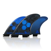 AQUBONA-서핑 보드 지느러미 벌집 유리 섬유 성능 트윈 스러스터 (3 핀) 쿼드 5 단일 탭 또는 크기, 10 twin-blue3M