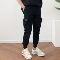 남자 빅사이즈 스트링 밴딩 카고 조거팬츠 3color