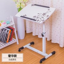 2인용 게이밍책상 간단한 게으른 노트북 책상 현대 지원 침대 컴퓨터 학생 기숙사 게임, 07 Black Flower luxury