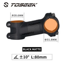 자전거부품 용품 Toseek-31.8mm 탄소 섬유 Mtb 스템 25/35 도 자전거 초경량 테이블 70/80/90/100mm 파워, 02 10Degree-80mm-Matte