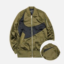 나이키 봄버 자켓 NSW 스우시 재킷 카키 DD6056-326