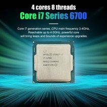 7600 13600kf amd5600 1950x3d 13700k 중고 인텔 코어 i7 6700 프로세서 I76700 CPU LGA 1151 8MB 캐시 3.4GHz 쿼드 65W 지