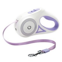 워너픽 LED 터치라이트 강아지 자동 리드줄 3m, 퍼플