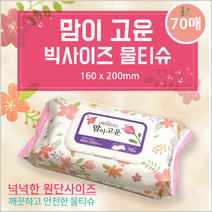물티슈 순한물티슈/캡형물티슈/고급물티슈/아기물티슈/티슈/70매 100매, 맘이고운 물티슈(70매)