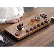 YITIAO 중국 전통 보이차 다기 세트용 차판 소 중 대 사이즈 다건 포함, 차판(대), 1개