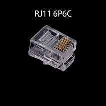 20/50/100 개/몫 rj11 6p2c 전화 인터넷 모듈 형 플러그 잭 커넥터 RJ-11 크리스탈 헤드 금도금 6u, 02 20pcs_03 RJ11 6P6C
