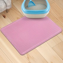방수 애완 동물 고양이 배변 매트 더블 레이어 상자 미끄럼 방지 모래 패드 세척 가능한 침대 깨끗한 제품, [03] 40x50cm, [05] Pink