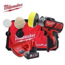 밀워키 12V 무선 미니 광택기 6.0배터리 세트 툴백포함 자동차 폴리셔, 1개