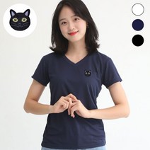 멋지군 기능성 브이넥 여성 반팔 티셔츠