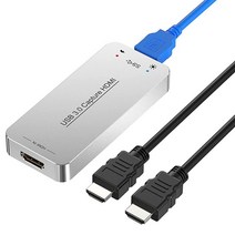 DIGITNOW USB3.0 HDMI 비디오 캡처 카드 1080P 60FPS HD 게임 레코더 캠 링크 패스스루 라이브 스트리밍 녹화 포함 Xbox PS5 PS4 스위치와 함, White