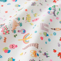 [러브원단] DTP코튼20수]뽀로로플라워가든-세계여행