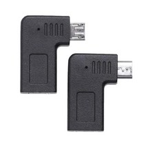 90도 어댑터 USB Type C 소켓-마이크로 USB 플러그 USB 3.1 어댑터, 설명, 플라스틱, 블랙