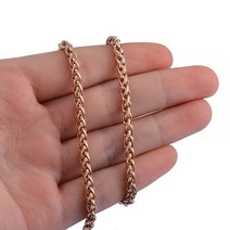 야구선수목걸이 스테인레스 스틸 남자 체인 링크 체인 를 퇴색하지 마십시오 도매, 03 Rose, 05 Width 7mm